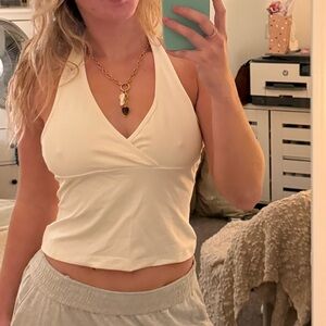 Princess Polly White Halter Top